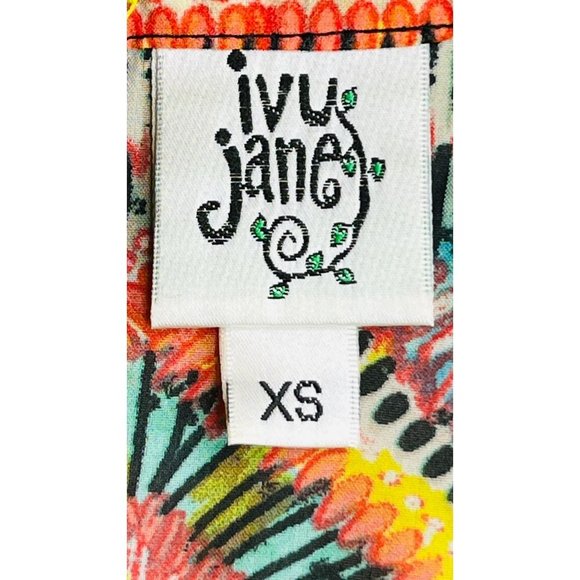 Ivy Jane Sheer Tunic Twist & Shout Boho Peasant Half Sleeve Size XS - Picture 12 of 13